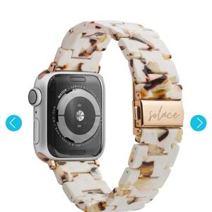 Solace perma band for Apple Watch - cream tortoiseshell with rose gold hardware